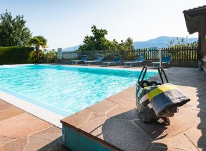 Sonne Schatten Pool Freibad Schwimmbad Camping Völlan