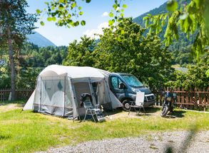 Campsite Völlan pitches truck tent motorcycle