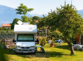 Schattig Stellplatz Wohnmobil Sommer Camping Völlan Lana