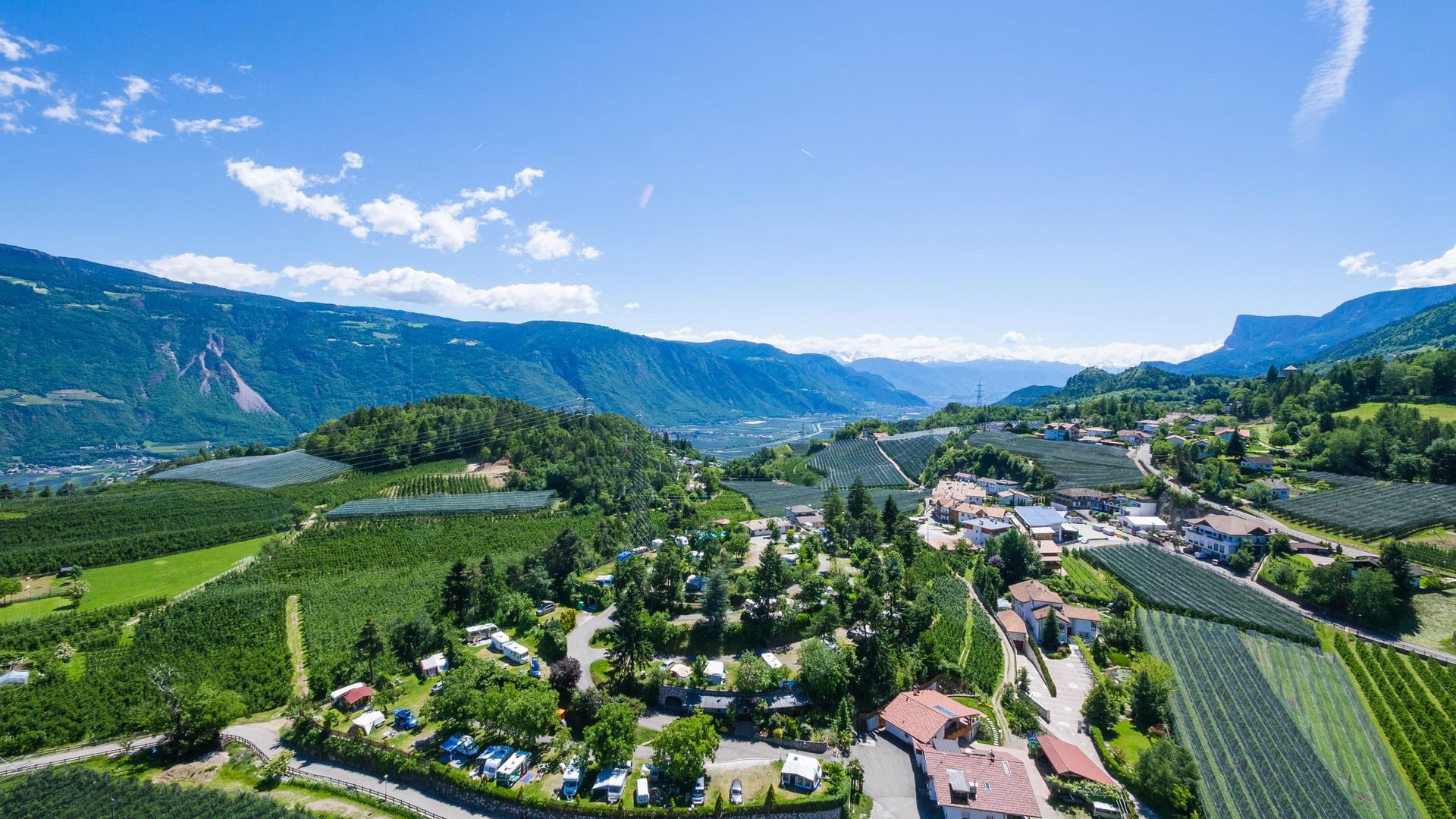 Camping Völlan Lana Aussicht Berge